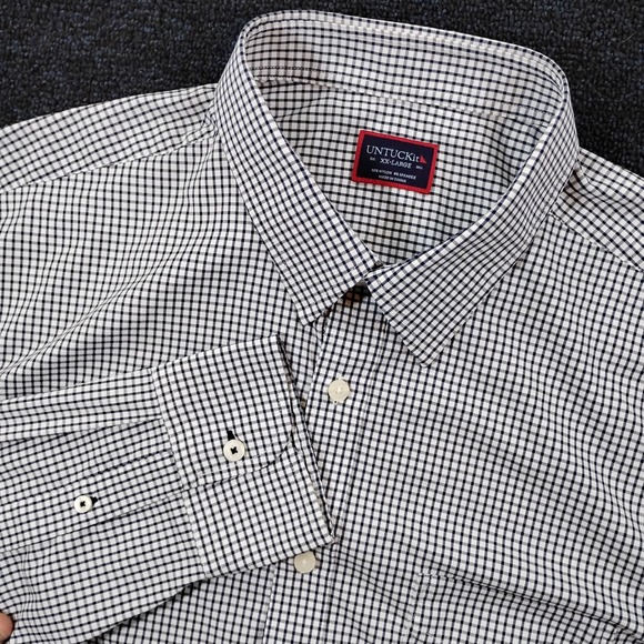 UNTUCKit Other - UNTUCKit Wagner Shirt Mens XXL Performance Nylon Check‎ Button Down Stretch
